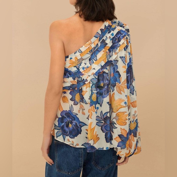 FARM RIO one-shoulder floral print top - Picture 2 of 14